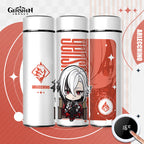 Genshin Impact Cute Chibi Water Bottles Temperature Display 500ml