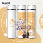Genshin Impact Cute Chibi Water Bottles Temperature Display 500ml