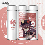 Genshin Impact Cute Chibi Water Bottles Temperature Display 500ml