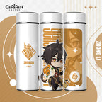 Genshin Impact Cute Chibi Water Bottles Temperature Display 500ml