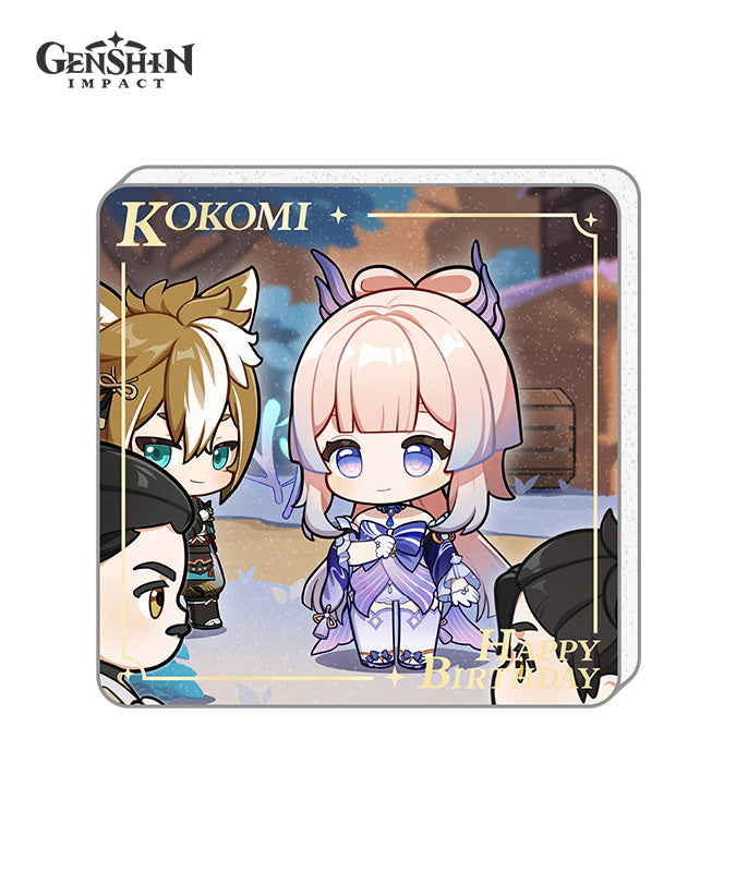 Genshin Impact Characters Birthday Acrylic Fridge Magnets