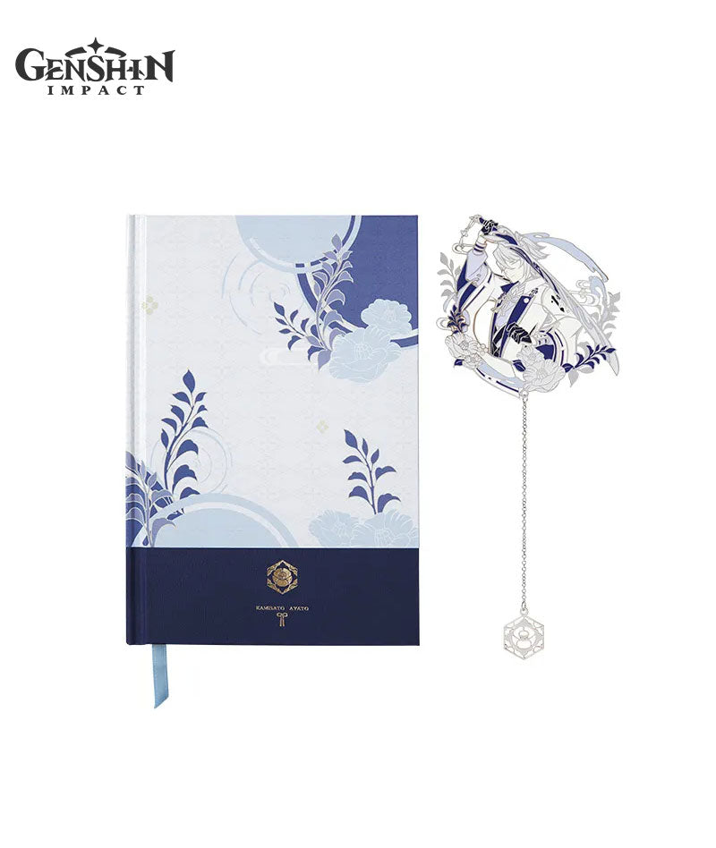 [Official Merch] Genshin Impact Kamisato Ayato Impression Notebook & Bookmark Gift Set