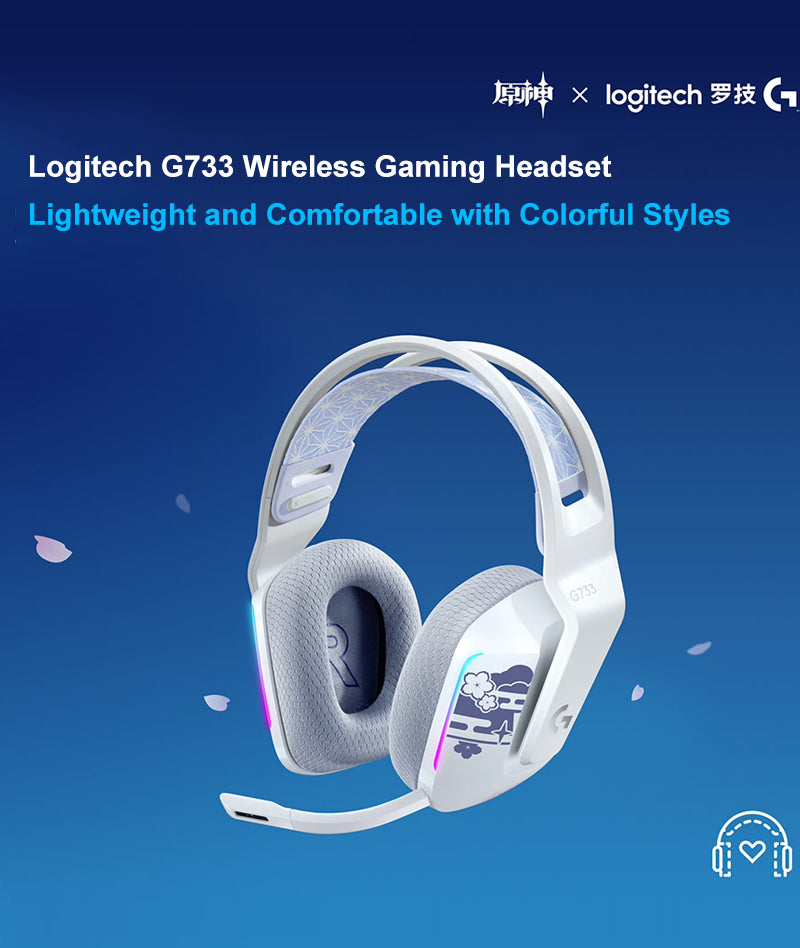 Logitech x Genshin Impact Kamisato Ayaka Wireless Over-Ear Headphones G733