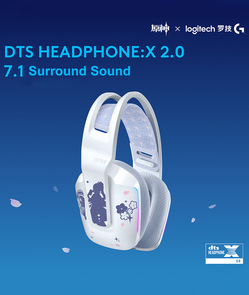 Logitech x Genshin Impact Kamisato Ayaka Wireless Over-Ear Headphones G733