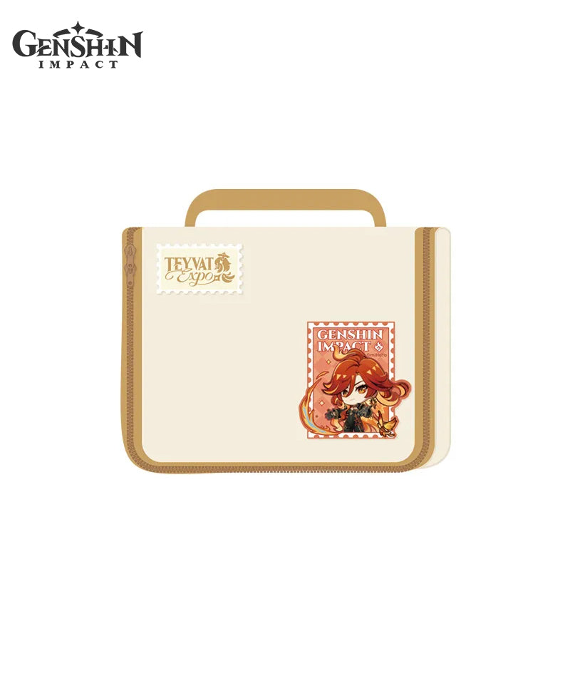 [Official Merch] Genshin Impact Teyvat Expo Collection: Toiletry Bag, Embroidered Patch & Luggage Tag