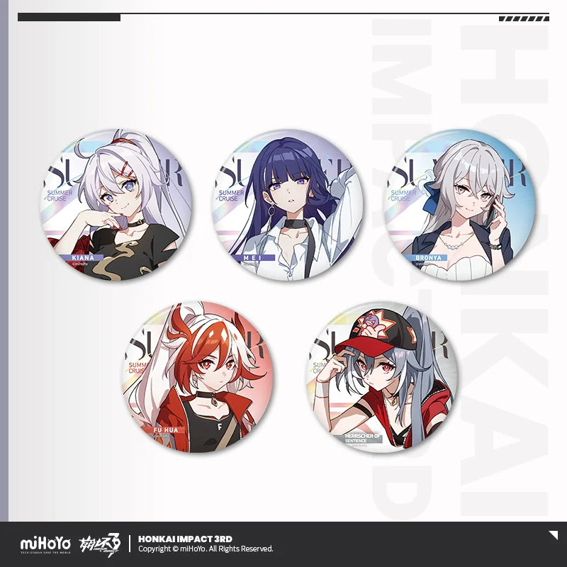 Honkai Impact 3rd Summer Cruise Series Tinplate Badge Vol. 5