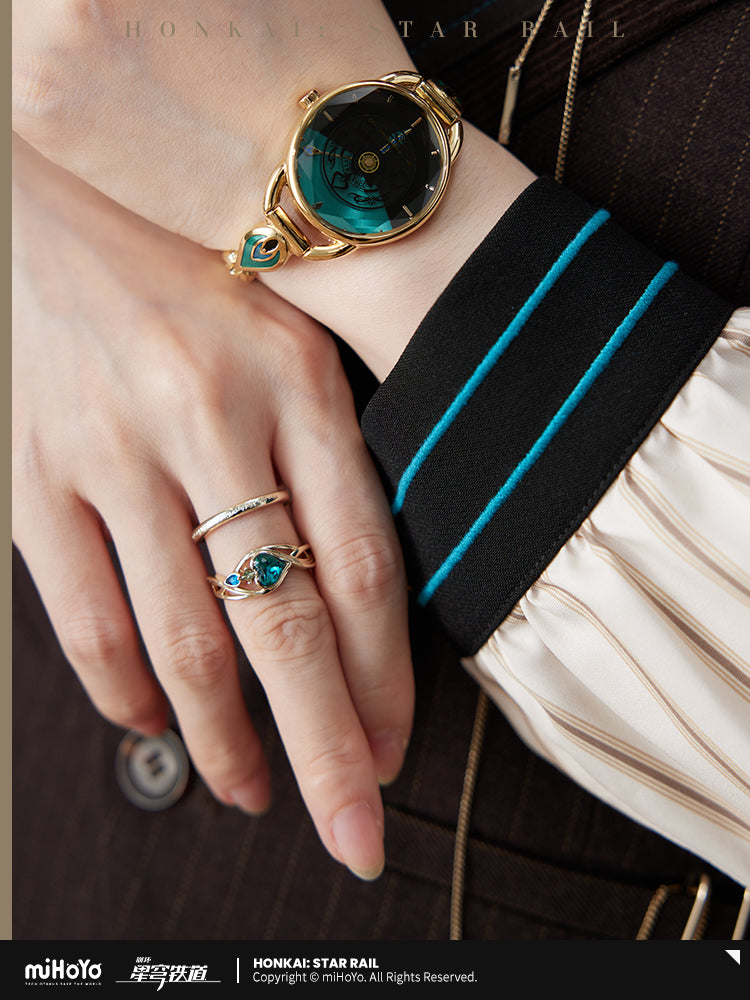Honkai: Star Rail Aventurine Theme Series Ring Set