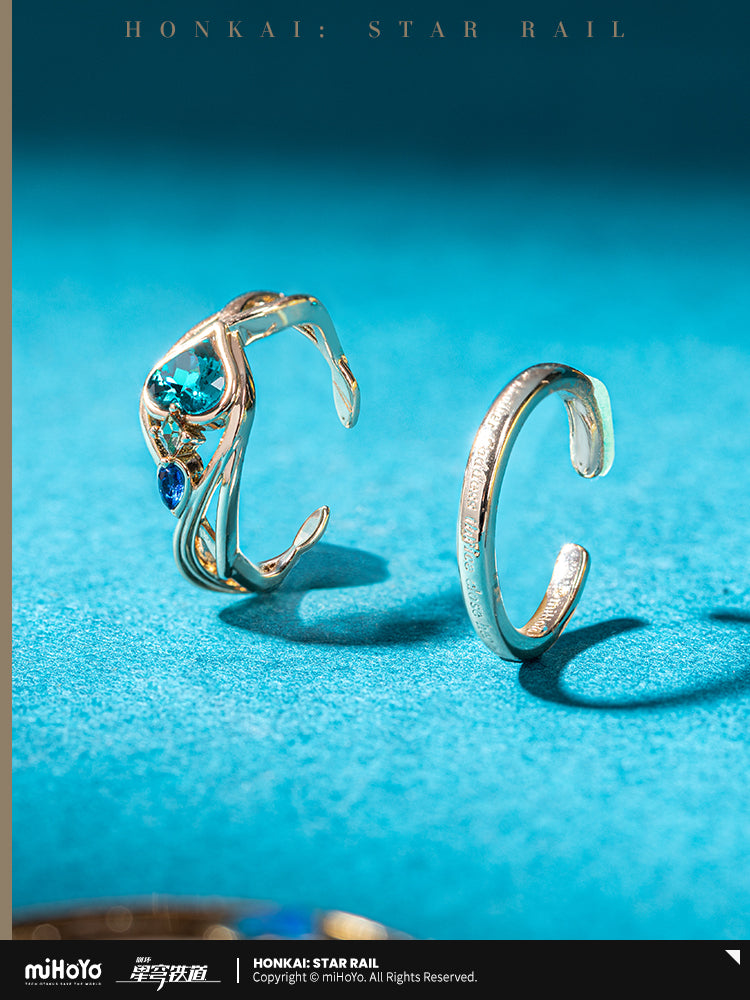 Honkai: Star Rail Aventurine Theme Series Ring Set