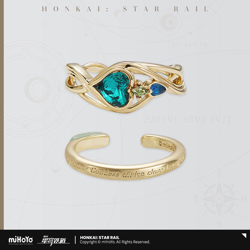 Honkai: Star Rail Aventurine Theme Series Ring Set