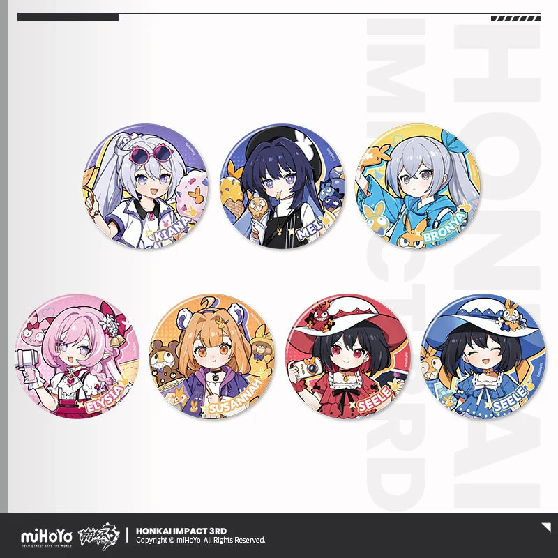 Honkai Impact 3rd Paradise Tinplate Badge Collection
