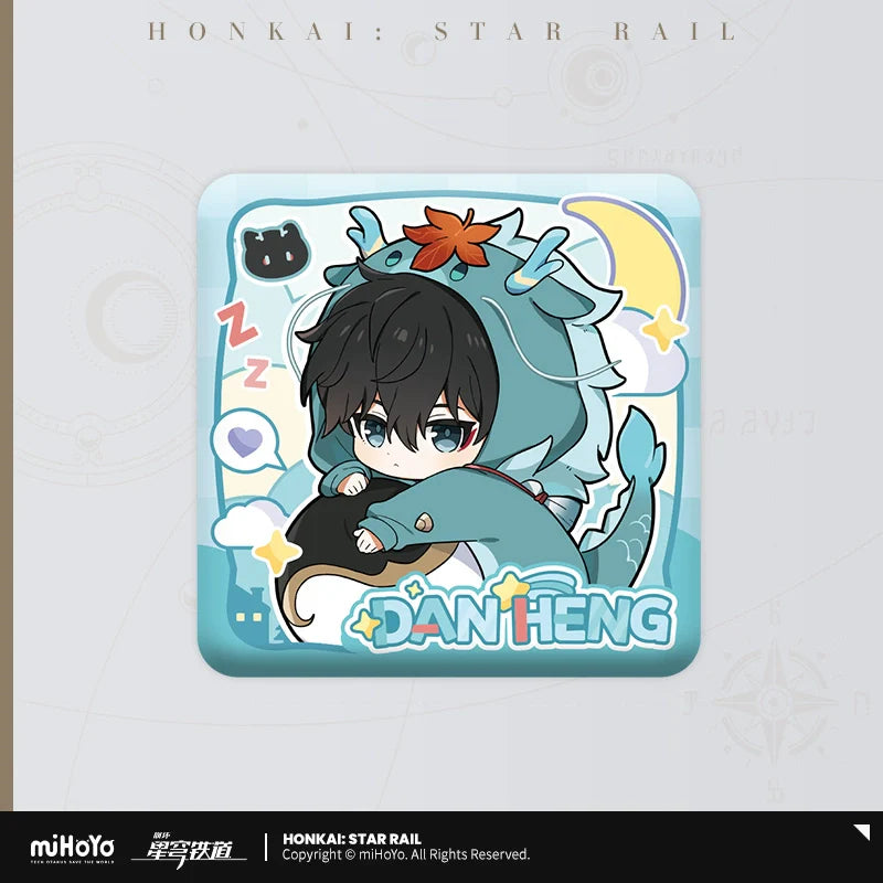 Honkai: Star Rail Boys' Dormitory Chibi Series Square Badge