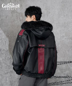 [Official Merchandise] Genshin Impact Wriothesley Impression Clothing Quilted PU Hooded Jacket Coat