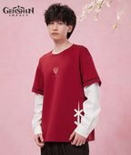 [Official Merchandise] Yae Miko Impression Clothing Long Sleeve T-Shirt with Patchwork