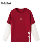 [Official Merchandise] Yae Miko Impression Clothing Long Sleeve T-Shirt with Patchwork