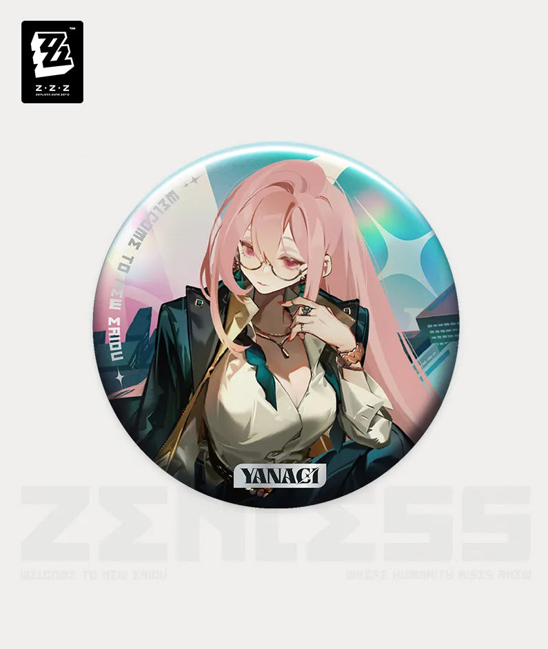 Zenless Zone Zero Tsukishiro Yanagi Agent Story Badge / Acrylic Stand / Ticket Set