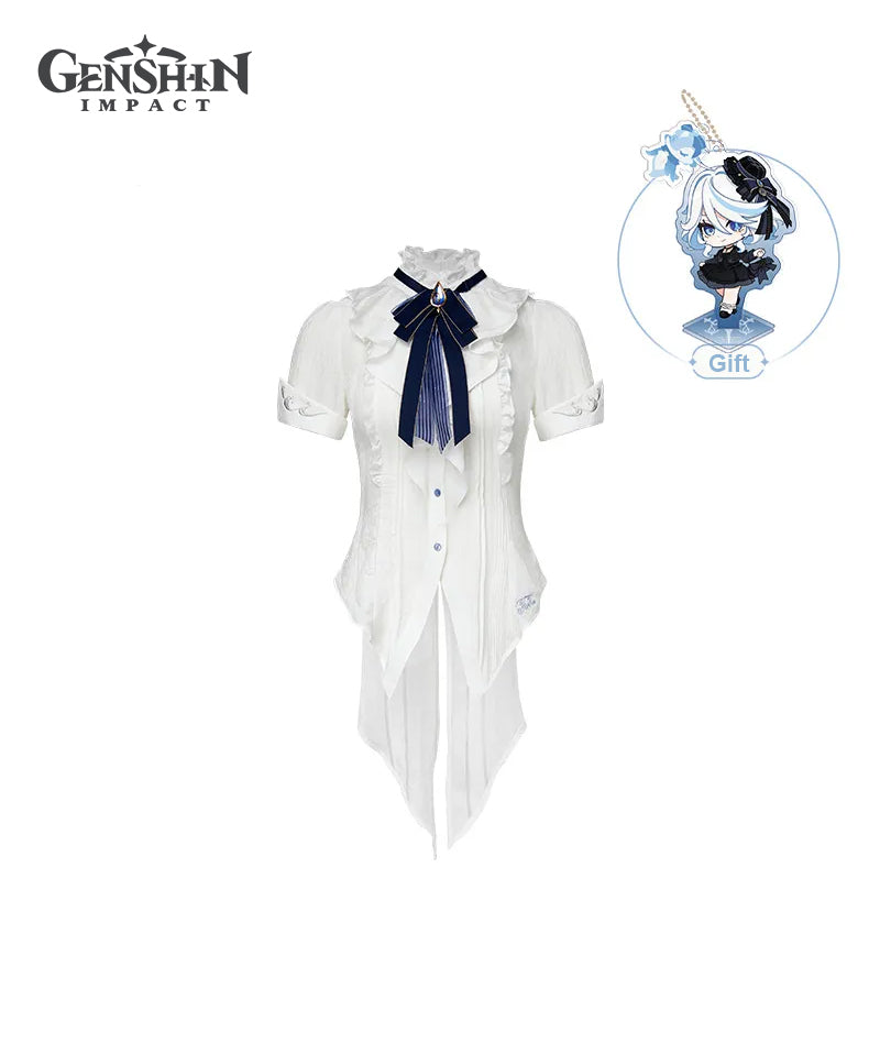 [Official Merchandise] Genshin Impact Furina Impression Clothing Short-Sleeve Cinched Waist Shirt