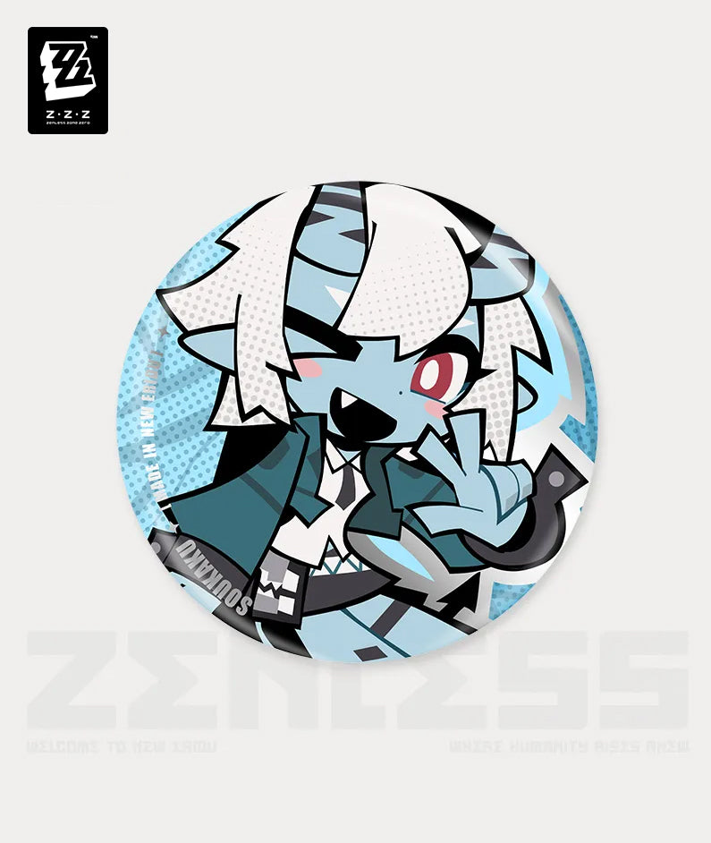 Zenless Zone Zero New Eridu Series Section 6 Chibi Tinplate Badges