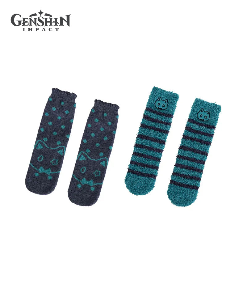Genshin Impact House of the Hearth Winter Fuzzy Socks