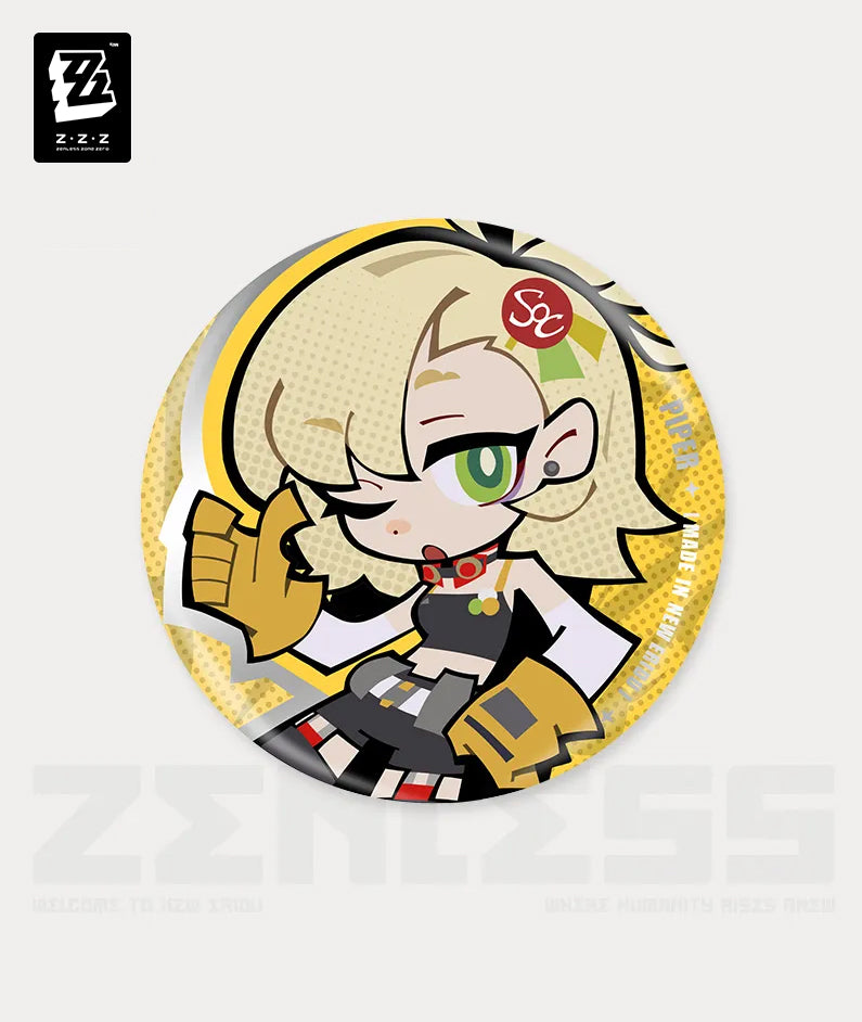 Zenless Zone Zero New Eridu Series Sons of Calydon Chibi Tinplate Badges