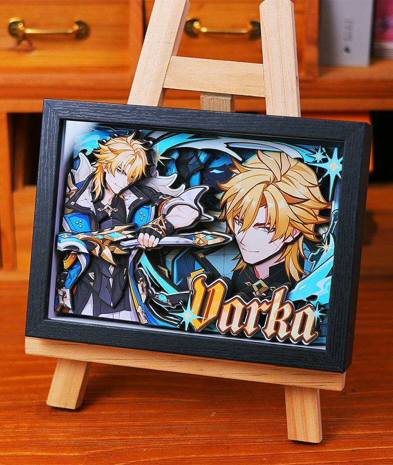 Genshin Impact 3D Shadow Box Art Painting Desk Decor | Columbina & Citlali