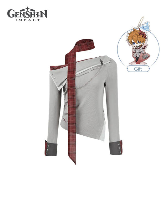 [Official Merch] Tartaglia Theme Impression One-Shoulder Long Sleeve Knit Top