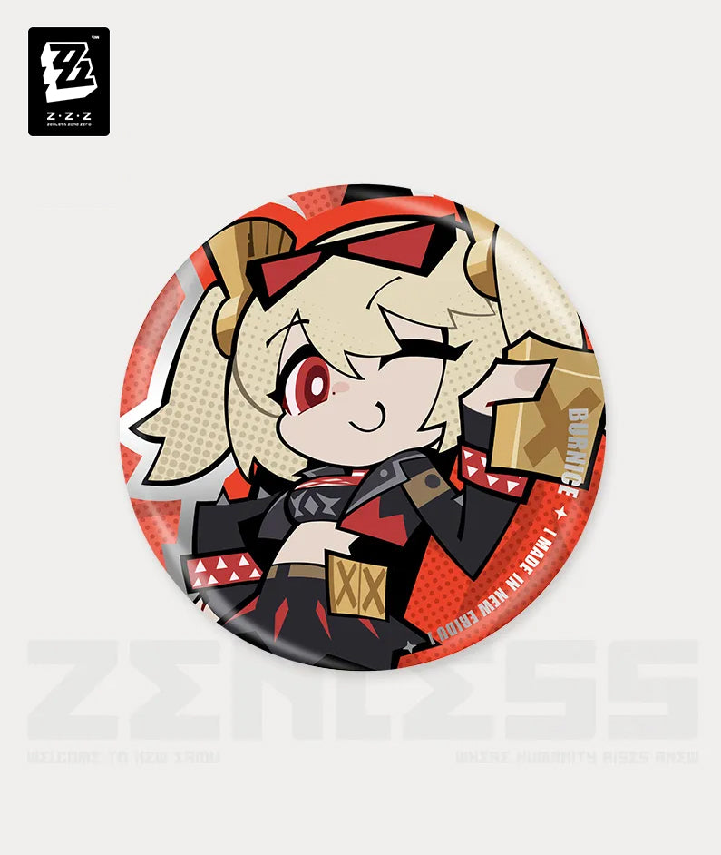 Zenless Zone Zero New Eridu Series Sons of Calydon Chibi Tinplate Badges