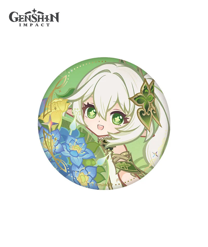 [Official Merch] Genshin Fragrant Listening Time Character Badge & Acrylic Block