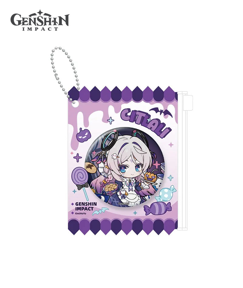 [Official Merch] Genshin Impact Twilight Whimsy Series Badge & Badge Holder Set