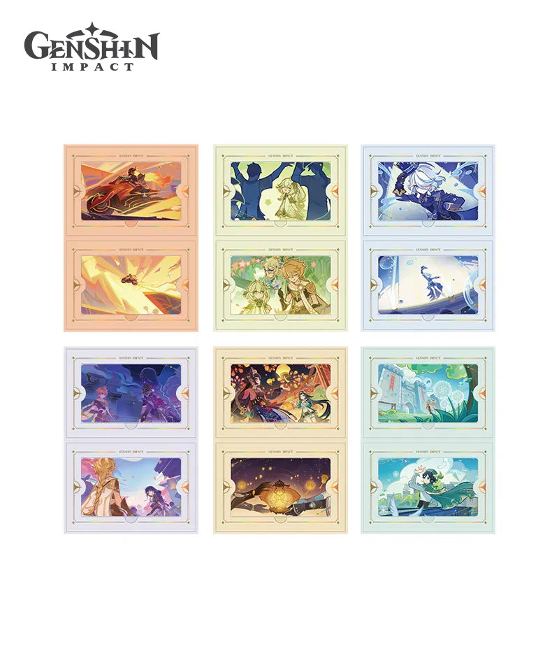 [Official Merch] Genshin Impact The Long Way Home Badge & Collection Card Set