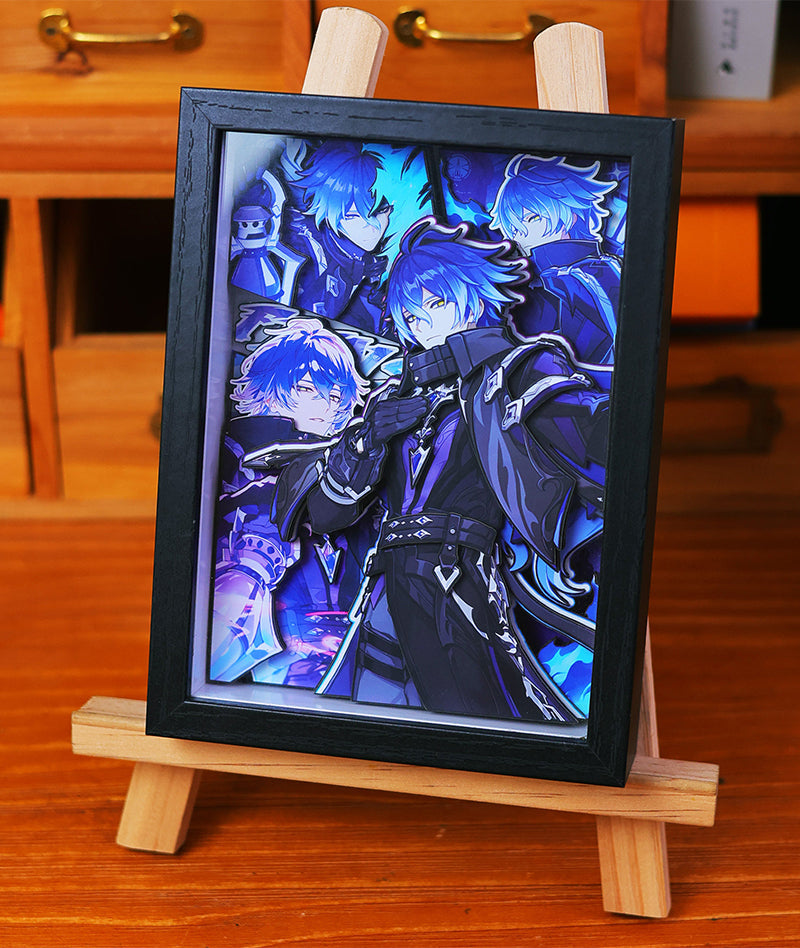 Genshin Impact 3D Shadow Box Art Painting Desk Decor | Columbina & Citlali