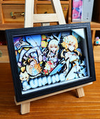 Genshin Impact 3D Shadow Box Art Painting Desk Decor | Columbina & Citlali