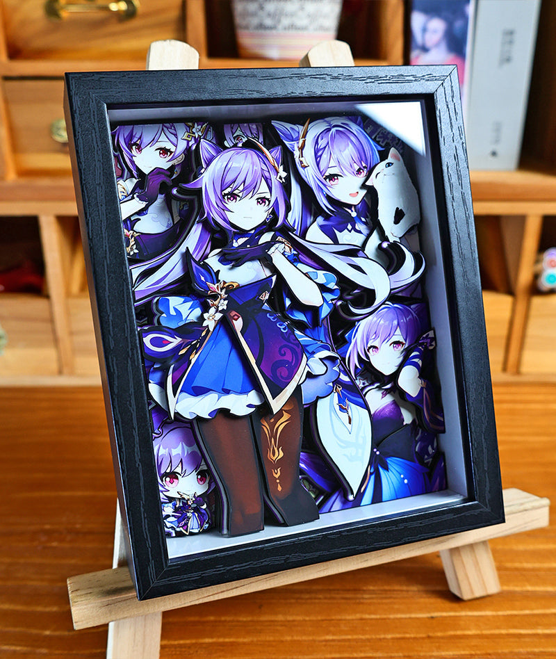 Genshin Impact 3D Shadow Box Art Painting Desk Decor | Columbina & Citlali