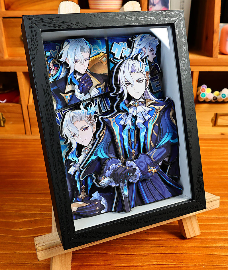 Genshin Impact 3D Shadow Box Art Painting Desk Decor | Columbina & Citlali
