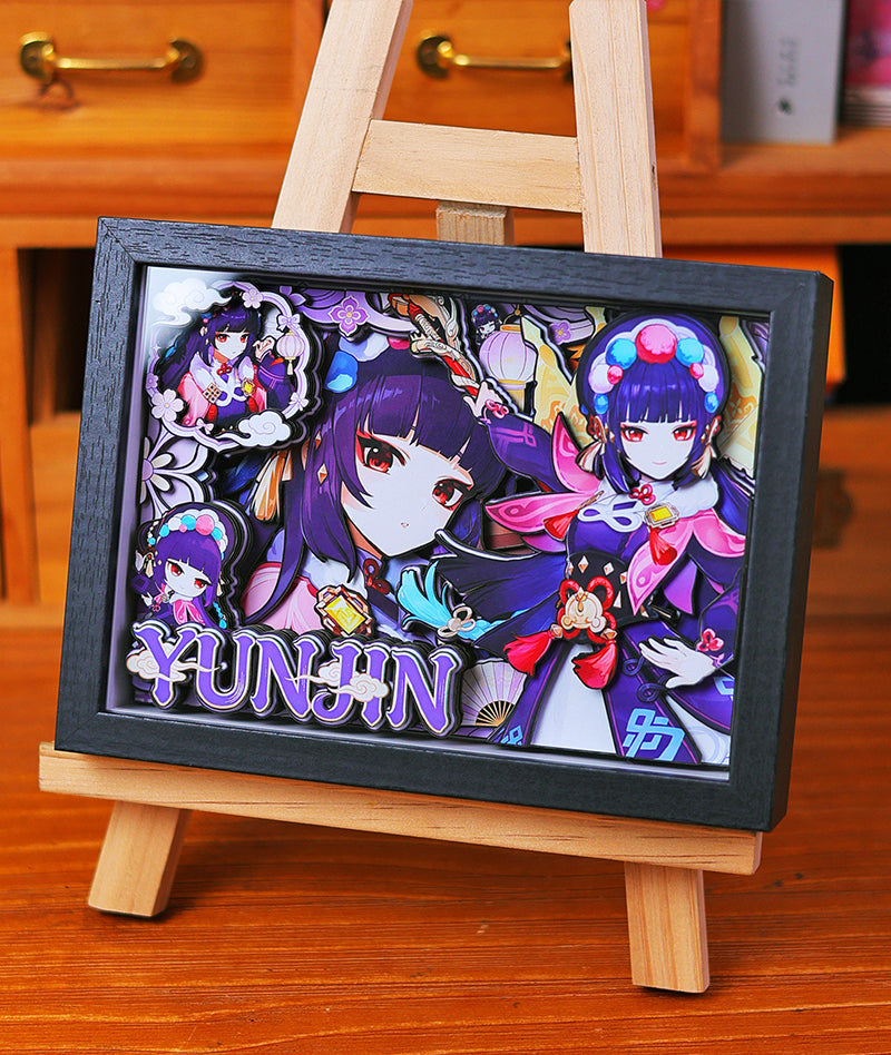 Genshin Impact 3D Shadow Box Art Painting Desk Decor | Columbina & Citlali