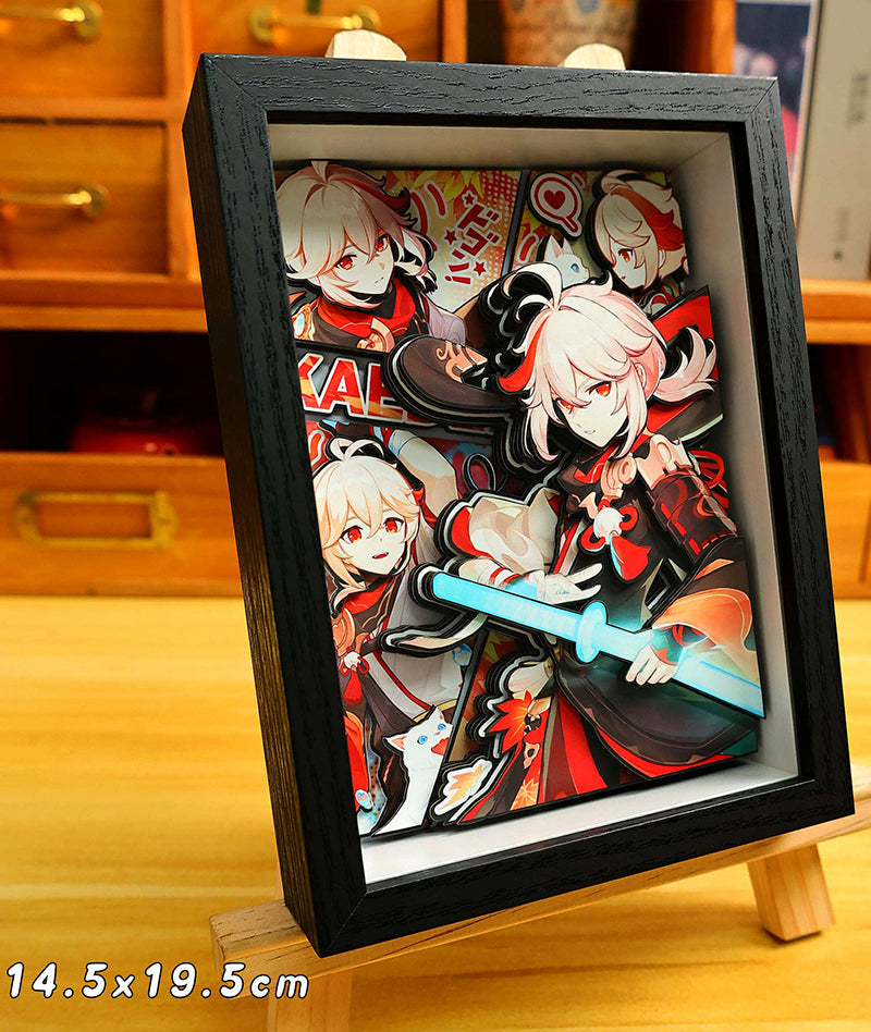 Genshin Impact 3D Shadow Box Art Painting Desk Decor | Columbina & Citlali