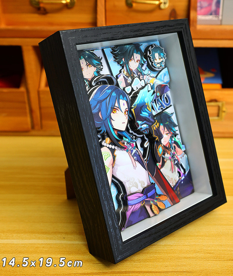 Genshin Impact 3D Shadow Box Art Painting Desk Decor | Columbina & Citlali