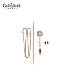 [Official Merch] Genshin Impact Frost and Flame Series Fatui Harbingers Brooch Accessory Set