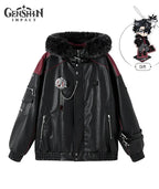 [Official Merchandise] Genshin Impact Wriothesley Impression Clothing Quilted PU Hooded Jacket Coat