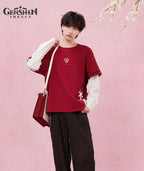 [Official Merchandise] Yae Miko Impression Clothing Long Sleeve T-Shirt with Patchwork