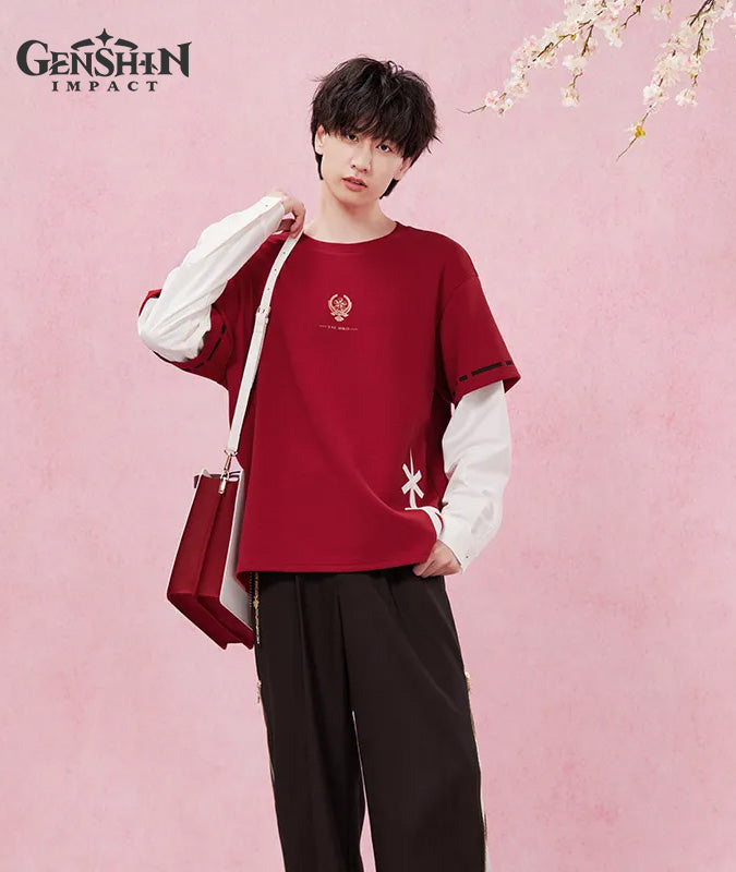 [Official Merchandise] Yae Miko Impression Clothing Long Sleeve T-Shirt with Patchwork