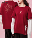 [Official Merchandise] Yae Miko Impression Clothing Long Sleeve T-Shirt with Patchwork
