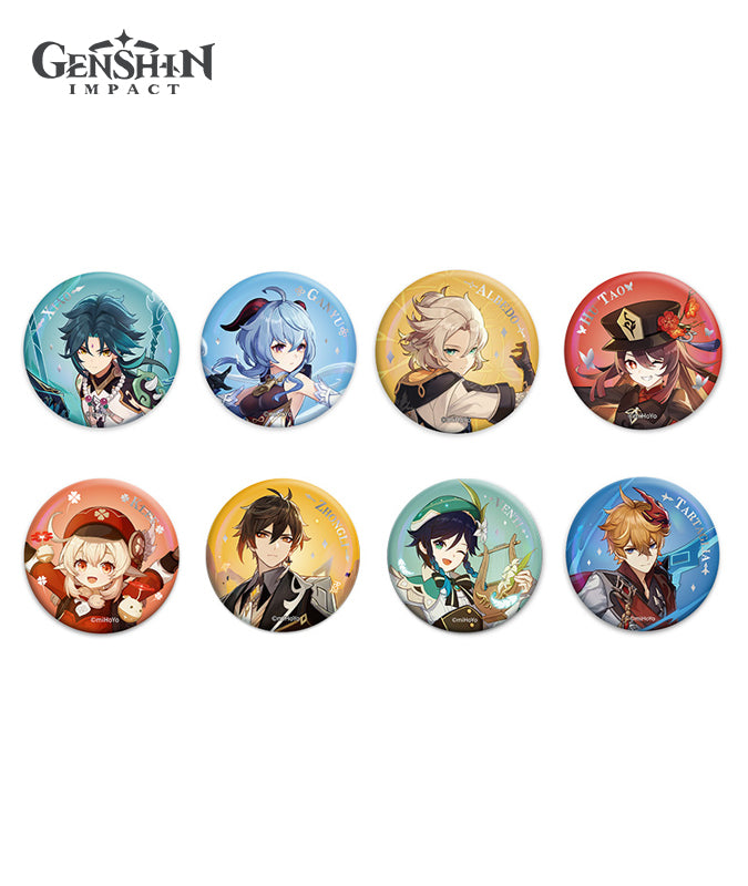 [Official Merchandise] Genshin Impact Character Art Glitter Badges