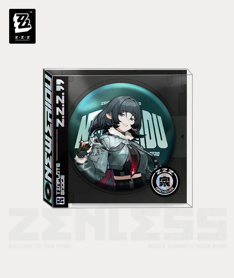 [Official Merchandise] Zenless Zone Zero Unknown Faction Jane Doe & Soldier O Anby Tinplate Badge