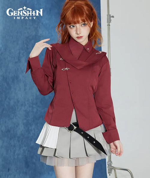 Genshin Impact Tartaglia Theme Impression Long Sleeve Blouse