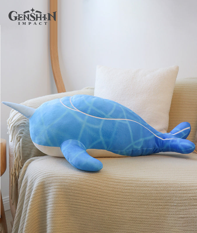 [Official Merchandise] Tartaglia's Whale Monoceros Caeli Plushie Throw Pillow