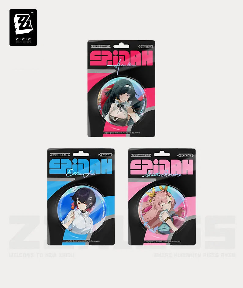 [Official Merchandise] Zenless Zone Zero New Eridu Fashion Tinplate Badge Astra Yao / Ellen / Nicole