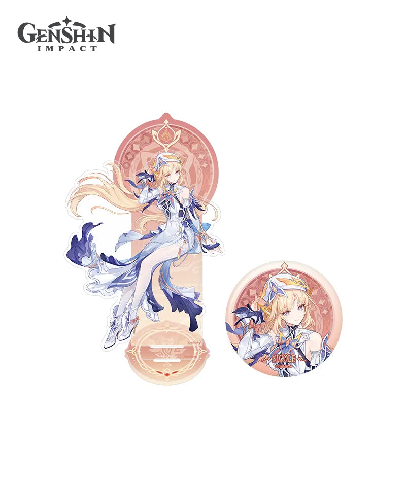 [Official Merch] Genshin Impact Nicole Angel's Reverie Badge & Acrylic Stand