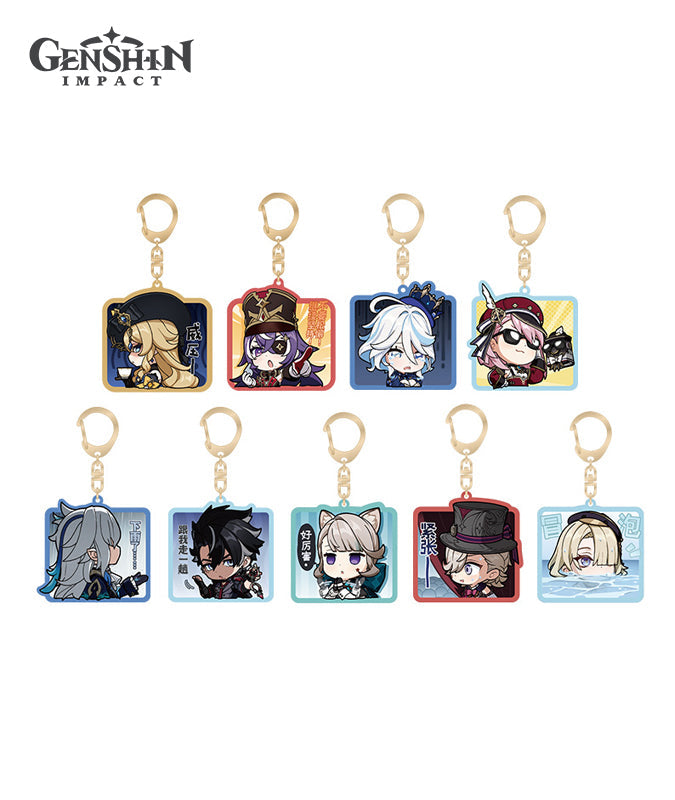 [Official Merchandise] Fontaine Chibi Character Expression Sticker Keychains