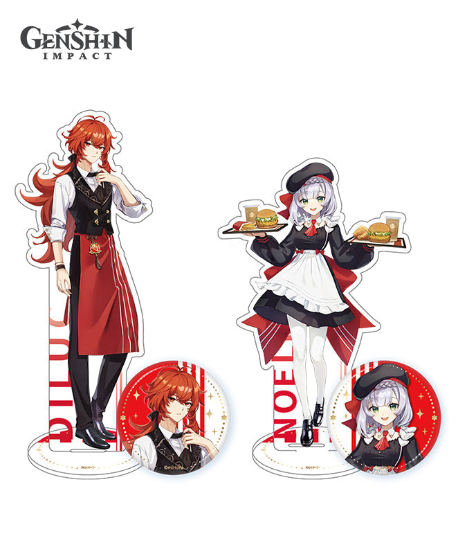 [Official Merchandise] Outland Gastronomy Diluc Noelle Badge Stand
