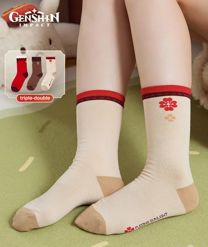 [Official Merchandise] Klee Impression Mid Calf Socks 3 Pairs
